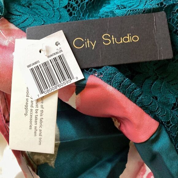 City Studio Floral Fit and Flare Cocktail Party Dress Size 1 (Juniors) (M2) - Picture 13 of 16